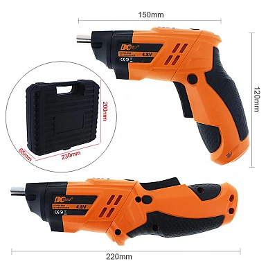 Trusa Surubelnita Electrica cu Acumulator 47 Piese 4.8V 200RPM DCTools Trusa Surubelnita Electrica cu Acumulator 47 Piese 4.8V 200RPM DCTools