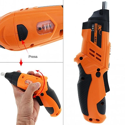 Trusa Surubelnita Electrica cu Acumulator 47 Piese 4.8V 200RPM DCTools Trusa Surubelnita Electrica cu Acumulator 47 Piese 4.8V 200RPM DCTools