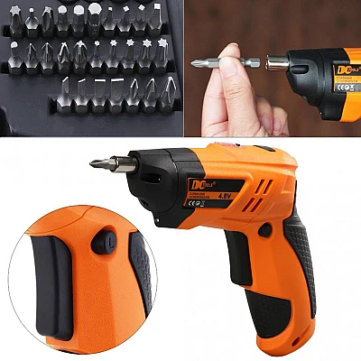Trusa Surubelnita Electrica cu Acumulator 47 Piese 4.8V 200RPM DCTools Trusa Surubelnita Electrica cu Acumulator 47 Piese 4.8V 200RPM DCTools
