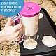 Dispenser Aluat pentru clatite transparent cu capac mov Dispenser Aluat pentru clatite transparent cu capac mov