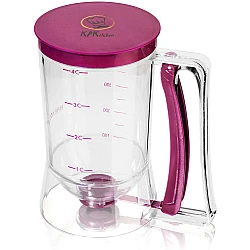 Dispenser Aluat pentru clatite transparent cu capac mov