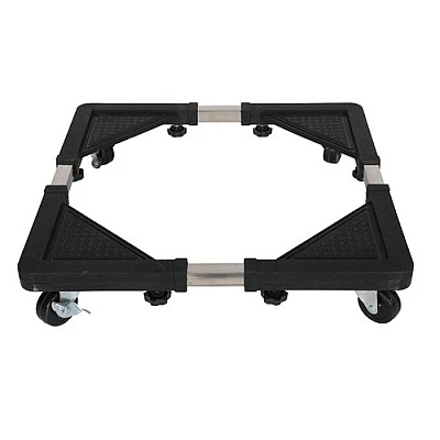 Suport NEGRU Mic Reglabil cu Roti pentru Electrocasnice Suport NEGRU Mic Reglabil cu Roti pentru Electrocasnice