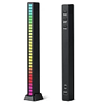Bara RGB 32 leduri sincronizare muzicala 18 culori (bara de ritm) ACUMULATOR + USB C