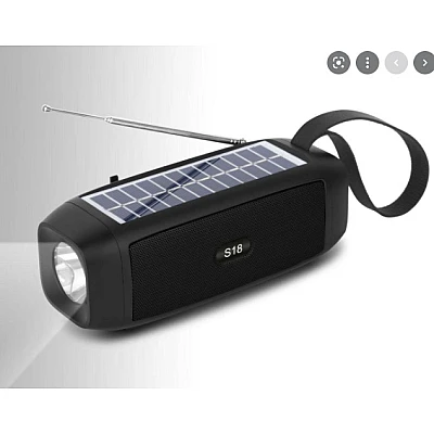 UB Boxa Portabila S18 Gri Bluetooth USB Radio Lanterna cu incarcare solara TAI UB Boxa Portabila S18 Gri Bluetooth USB Radio Lanterna cu incarcare solara TAI