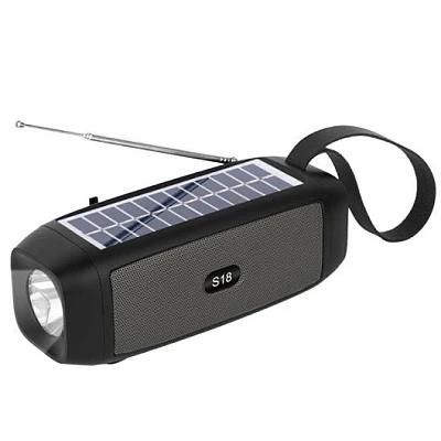 UB Boxa Portabila S18 Gri Bluetooth USB Radio Lanterna cu incarcare solara TAI UB Boxa Portabila S18 Gri Bluetooth USB Radio Lanterna cu incarcare solara TAI