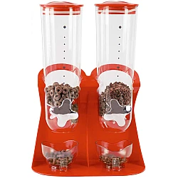 Dispenser pentru cereale DUBLU Rosu