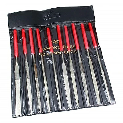 Set 10 Pile Diamantate 140x3mm Set 10 Pile Diamantate 140x3mm