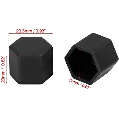 Set 20 capace prezoane 17" NEGRE din Silicon pentru jante Set 20 capace prezoane 17" NEGRE din Silicon pentru jante