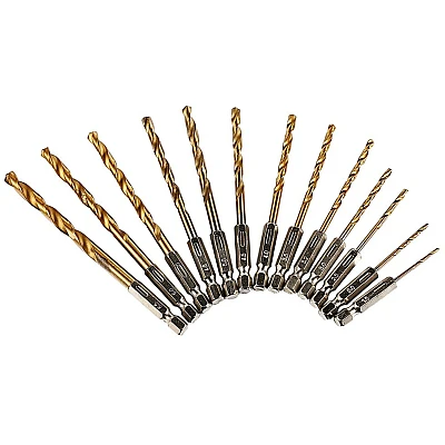 Set 13 Burghie cu cap BIT Prindere Hexagonala Otel 1.5-6.5 mm OFF