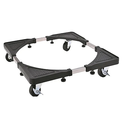 Suport NEGRU Mic Reglabil cu Roti pentru Electrocasnice Suport NEGRU Mic Reglabil cu Roti pentru Electrocasnice