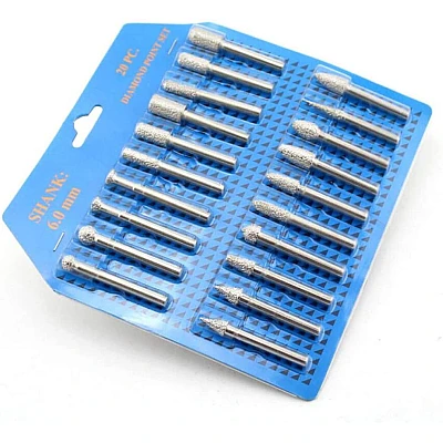 Set 20 Freze Diamantate BIAX MARI 6mm Set 20 Freze Diamantate BIAX MARI 6mm