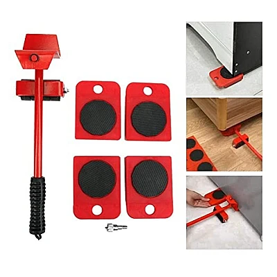 Kit Mutat Mobilier 4 Platforme cu roti + 1 Parghie metalica Kit Mutat Mobilier 4 Platforme cu roti + 1 Parghie metalica