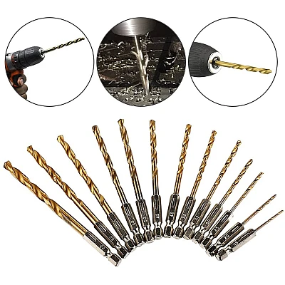 Set 13 Burghie cu cap BIT Prindere Hexagonala Otel 1.5-6.5 mm OFF