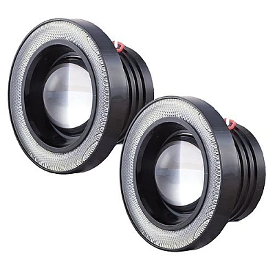 Set 2 Proiectoare 76 mm Angel Eyes cu LED DRL Lumina Alba Set 2 Proiectoare 76 mm Angel Eyes cu LED DRL Lumina Alba