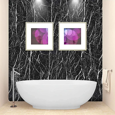Set 3 X Autocolant Marmura NEGRU CU ALB 60 x 200 Autoadeziv Rezistent pentru Mobila Set 3 X Autocolant Marmura NEGRU CU ALB 60 x 200 Autoadeziv Rezistent pentru Mobila