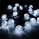 UB Ghirlanda 20m 120 LED Alb Rece Instalatie cu Globulete Cristal