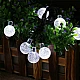 UB Ghirlanda 20m 120 LED Alb Rece Instalatie cu Globulete Cristal