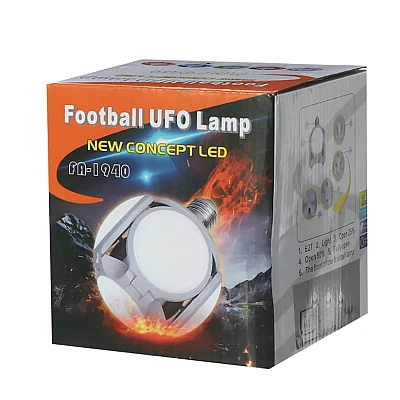 Bec LED Minge de Fotbal 40W Pliabil Ajustabil 4 extensii ALB Bec LED Minge de Fotbal 40W Pliabil Ajustabil 4 extensii ALB