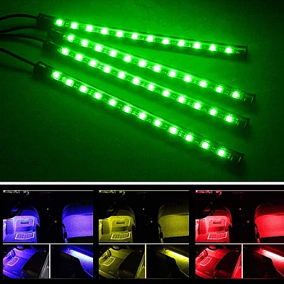 Benzi Ambientale 12LED Auto 8 Culori Telecomanda Benzi Ambientale 12LED Auto 8 Culori Telecomanda