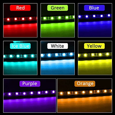 Benzi Ambientale 12LED Auto 8 Culori Telecomanda Benzi Ambientale 12LED Auto 8 Culori Telecomanda