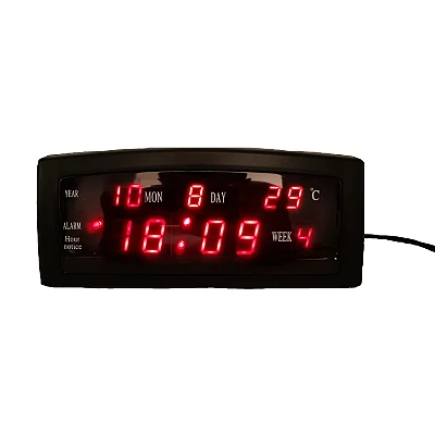 Ceas digital de masa 909-A LED cu alarma si termometru Ceas digital de masa 909-A LED cu alarma si termometru
