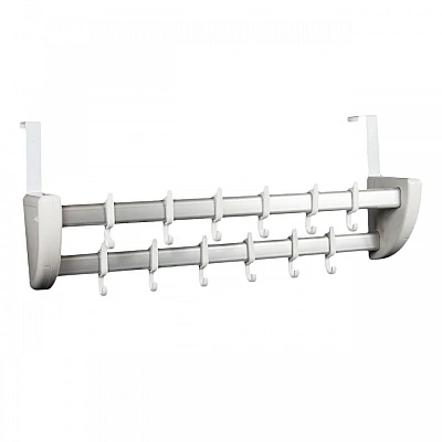 Cuier dublu pentru montare pe usa, 14 x 55 cm Cuier dublu pentru montare pe usa, 14 x 55 cm