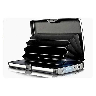 E-Charge Wallet MOV Portofel Carduri si Incarcator Baterie Externa 2in1