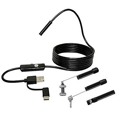 Camera Endoscop 3 in 1 USB C Android Slim pentru Inspectie Auto 5m Camera Endoscop 3 in 1 USB C Android Slim pentru Inspectie Auto 5m