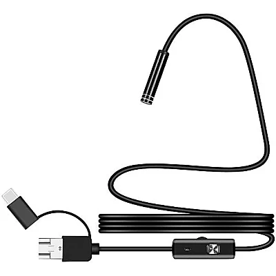 Camera Endoscop 3 in 1 USB C Android Slim pentru Inspectie Auto 5m Camera Endoscop 3 in 1 USB C Android Slim pentru Inspectie Auto 5m