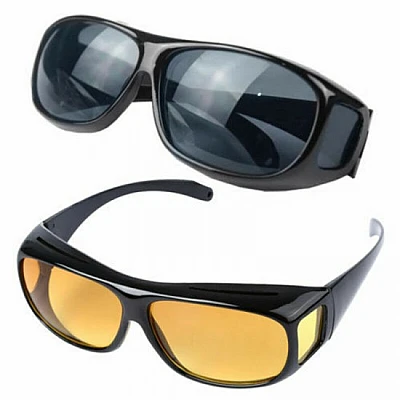 Set 2 Perechi Ochelari pentru Condus zi/noapte HD VISION Unisex Set 2 Perechi Ochelari pentru Condus zi/noapte HD VISION Unisex