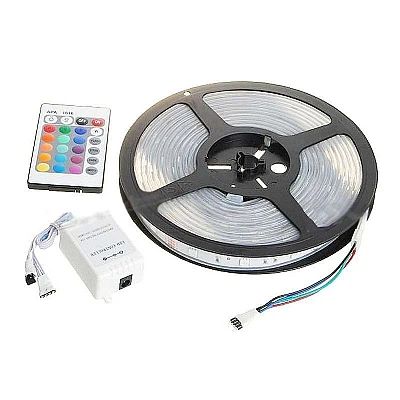 Kit banda RGB 5M 60W 1 Culoare / LED 15 Variatii ROSU VERDE ALBASTRU Kit banda RGB 5M 60W 1 Culoare / LED 15 Variatii ROSU VERDE ALBASTRU