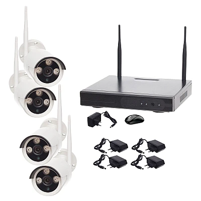 Kit de Supraveghere WIFI 4 Camere Exterior HD 720P WIRELESS Kit de Supraveghere WIFI 4 Camere Exterior HD 720P WIRELESS