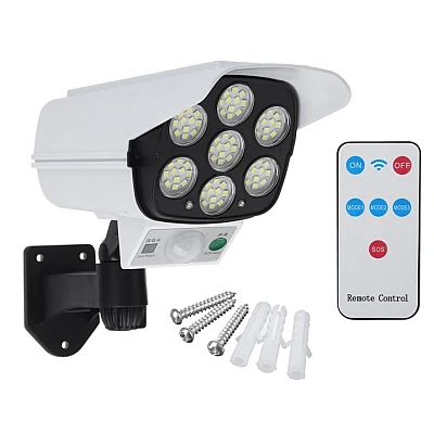 Lampa Solara tip Camera 77LED SMD Senzor de LUMINA + Telecomanda Lampa Solara tip Camera 77LED SMD Senzor de LUMINA + Telecomanda