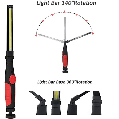 Lanterna mecanicului cu rotire 360 grade baza magnetica intensitate reglabila si incarcare usb RT55 Lanterna mecanicului cu rotire 360 grade baza magnetica intensitate reglabila si incarcare usb RT55