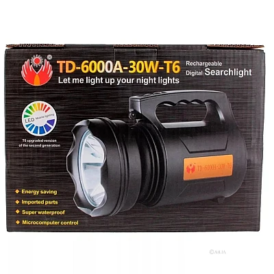 Lanterna TD-6000A LED T6 30 W Lanterna TD-6000A LED T6 30 W