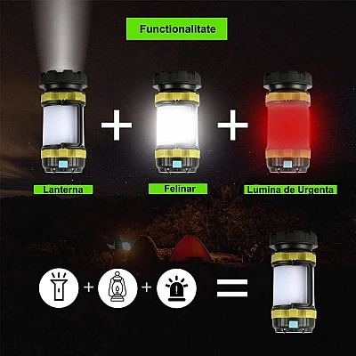 Lanterna de mana HC-260 Multifunctionala Led T6 30W 40SMD Alb, 40SMD Rosu HA Lanterna de mana HC-260 Multifunctionala Led T6 30W 40SMD Alb, 40SMD Rosu HA