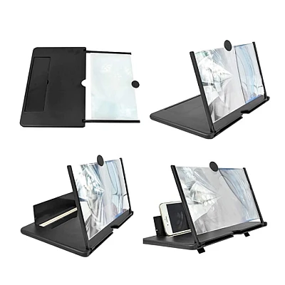 Lupa telefon 12" din PLASTIC / Ecran de marire a telefonului / Ecran 3D Suport pliabil NEGRU Lupa telefon 12" din PLASTIC / Ecran de marire a telefonului / Ecran 3D Suport pliabil NEGRU
