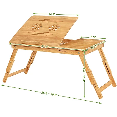 Masa pliabila din BAMBUS pentru laptop cu design Ergonomic Masa pliabila din BAMBUS pentru laptop cu design Ergonomic