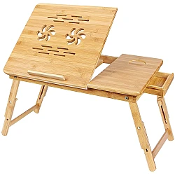 Masa pliabila din BAMBUS pentru laptop cu design Ergonomic