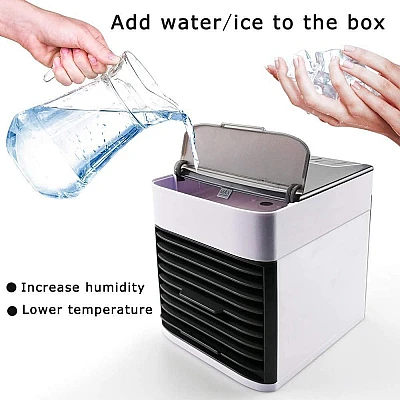 Mini Racitor aer portabil, ARCTIC Air ULTRA cu 3 functii racire, umidificare, purificare aer Mini Racitor aer portabil, ARCTIC Air ULTRA cu 3 functii racire, umidificare, purificare aer