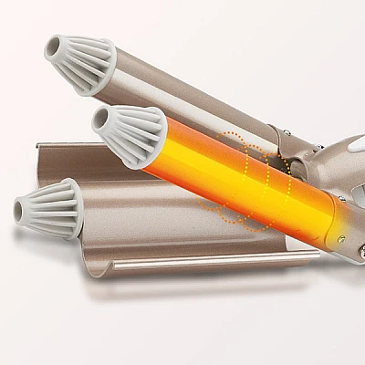 Ondulator pentru Par in Valuri 3 Tuburi Ceramice Ondulator pentru Par in Valuri 3 Tuburi Ceramice