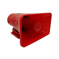 Portavoce-megafon auto 12V cu inregistrare si slot USB 40W  Rosie Dreptunghiulara 