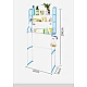 Raft de Depozitare/Organizator pentru Masina de Spalat, 3 Polite, 67x23x150 Raft de Depozitare/Organizator pentru Masina de Spalat, 3 Polite, 67x23x150