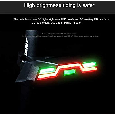 STOP spate BK 1819 pentru bicicletă cu 6 moduri fixe / bliț reîncărcabilă prin USB STOP spate BK 1819 pentru bicicletă cu 6 moduri fixe / bliț reîncărcabilă prin USB