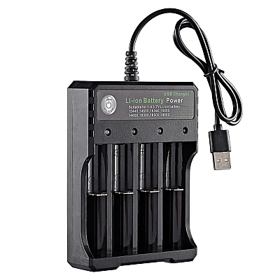 Incarcator MS-5D84A4 Acumulatori 4.2V Li-Ion 18650 cu 4 Porturi la USB AX