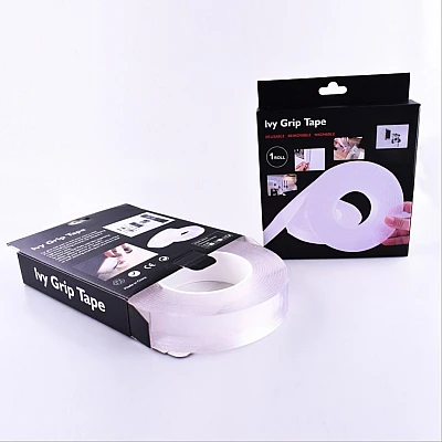 Banda Ivy Grip 3M din SILICON transparent dublu adeziva incolora LL Banda Ivy Grip 3M din SILICON transparent dublu adeziva incolora LL