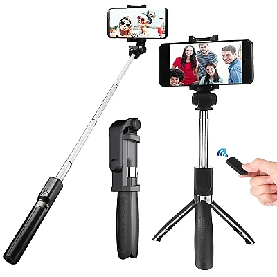 Selfie Stick Trepied WIreless L01 cu Telecomanda pentru iOS Android Selfie Stick Trepied WIreless L01 cu Telecomanda pentru iOS Android