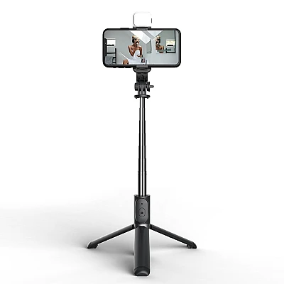 UB Selfie Stick Trepied cu Lumina Led Q02s