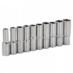 Set 10 Tubulare SINA 1/4" Profil Hexagon Lungi 63 mm