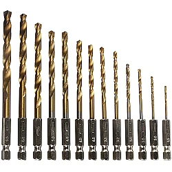 Set 13 Burghie cu cap BIT Prindere Hexagonala Otel 1.5-6.5 mm OFF